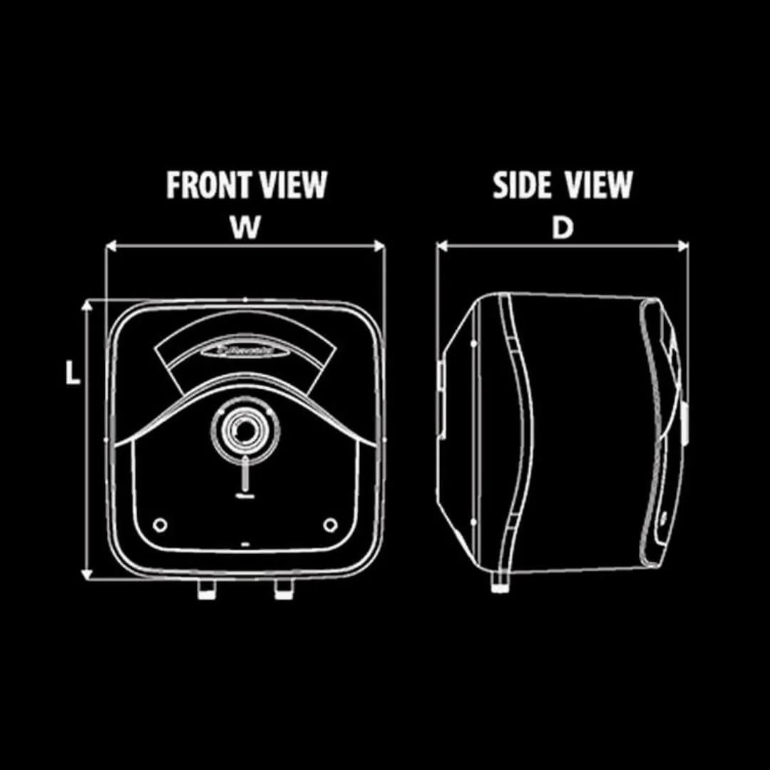 Racold Electric Wall Mounting Vertical 25 Ltr Storage Water Heater ANDRIS UNO 25 in White finish