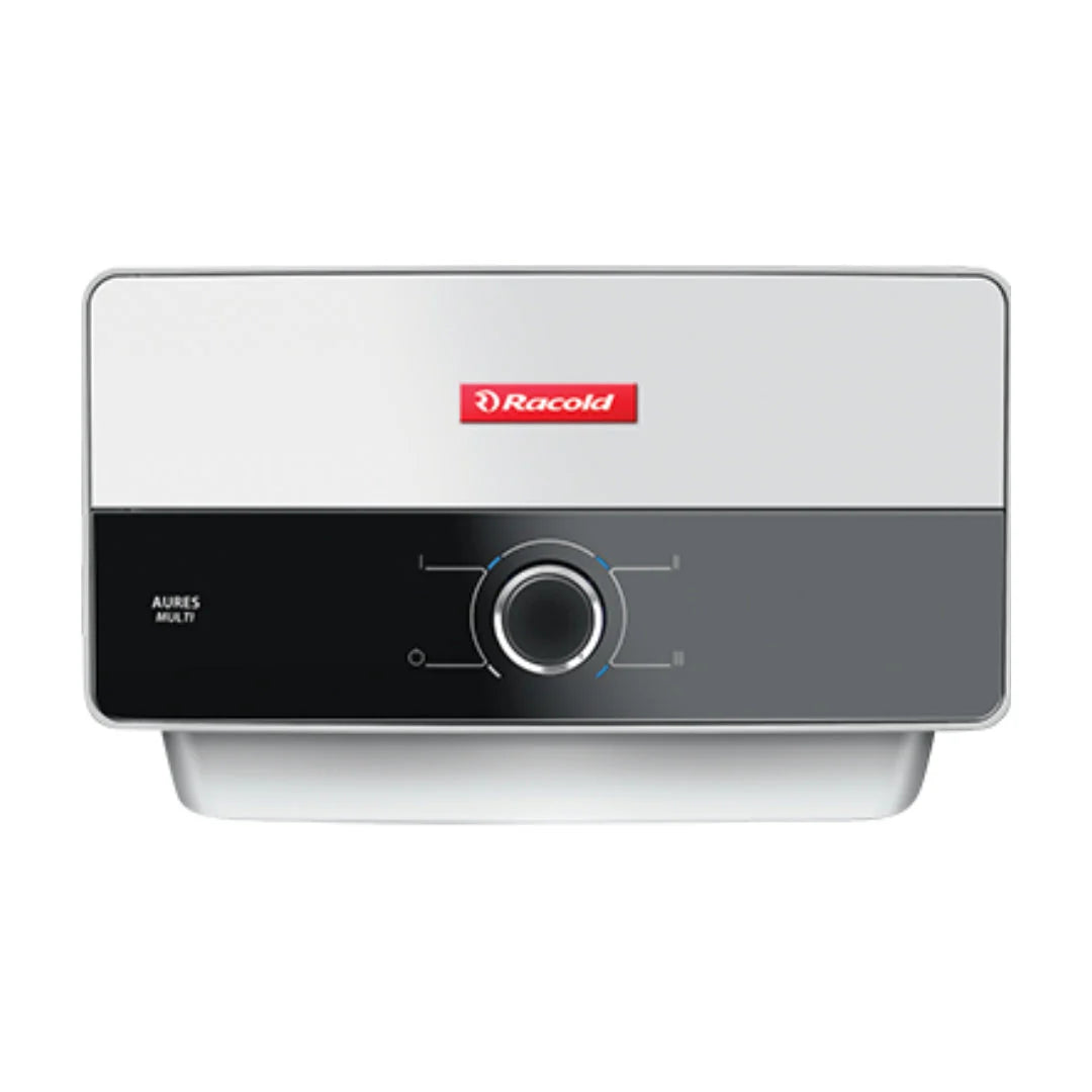 Racold Electric Wall Mounting Horizontal Instant Online Water Heater AURES MULTI 7.6 KW in White finish
