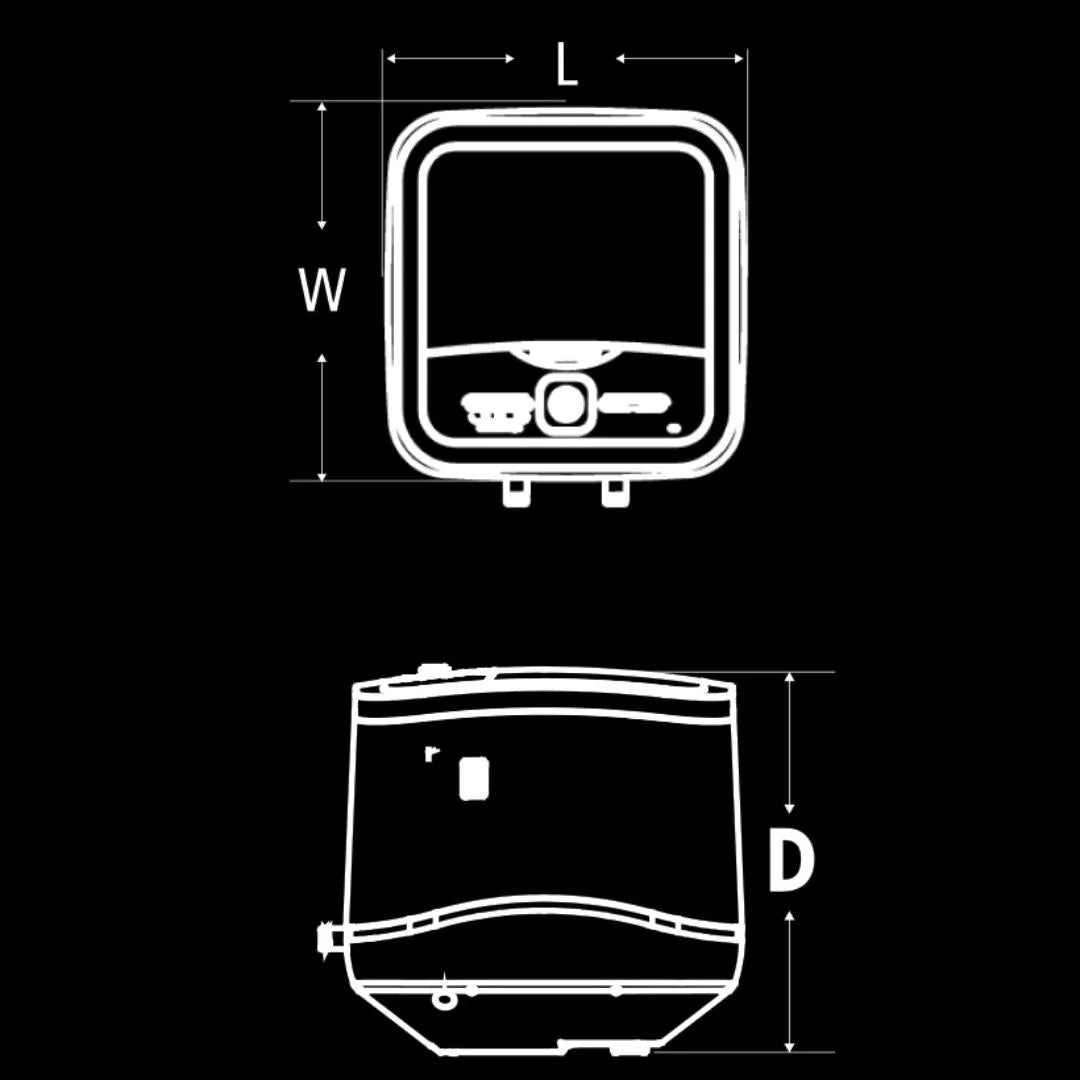 Racold Electric Wall Mounting Vertical 25 Ltr Storage Water Heater OMNIS WI FI 25 in White finish