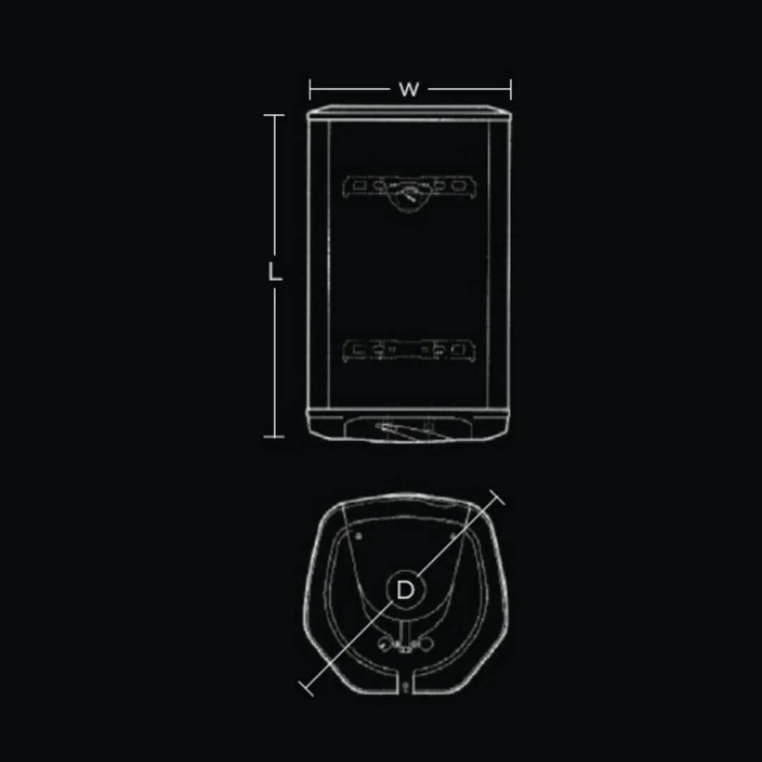 Racold Electric Wall Mounting Vertical 100 Ltr Storage Water Heater PLATINUM PLUS 100 in White finish