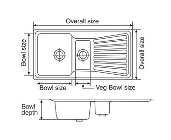 Nirali Quartz Sink Quartz Premium Range GRANIO ( 39 x 19.5 inches ) - White Granite