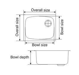 Nirali Quartz Sink Quartz Premium Range HARMONY LV 1 ( 19.5 x 17 inches ) - Black Granite