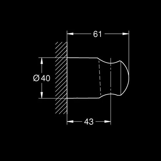 GROHE SHOWER FITTING WALL BRACKET M28605001 - CHROME