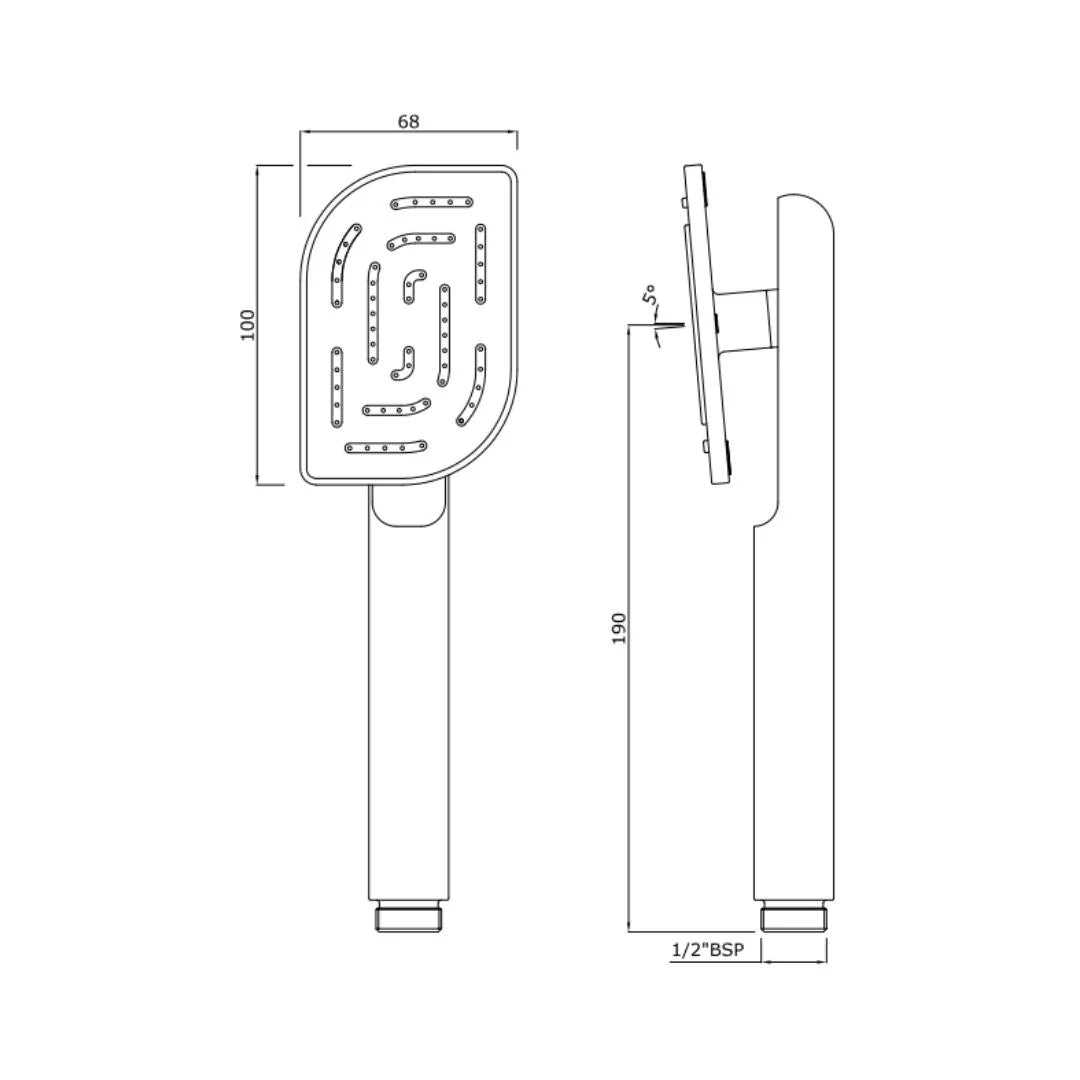 Jaquar Single Flow Hand Shower HSH-BCH-85537 - Black Chrome