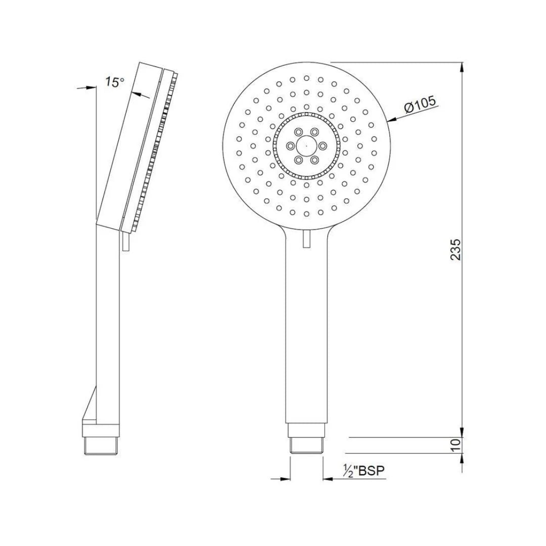 Jaquar Multi Flow Hand Shower HSH-CHR-1721 - Chrome