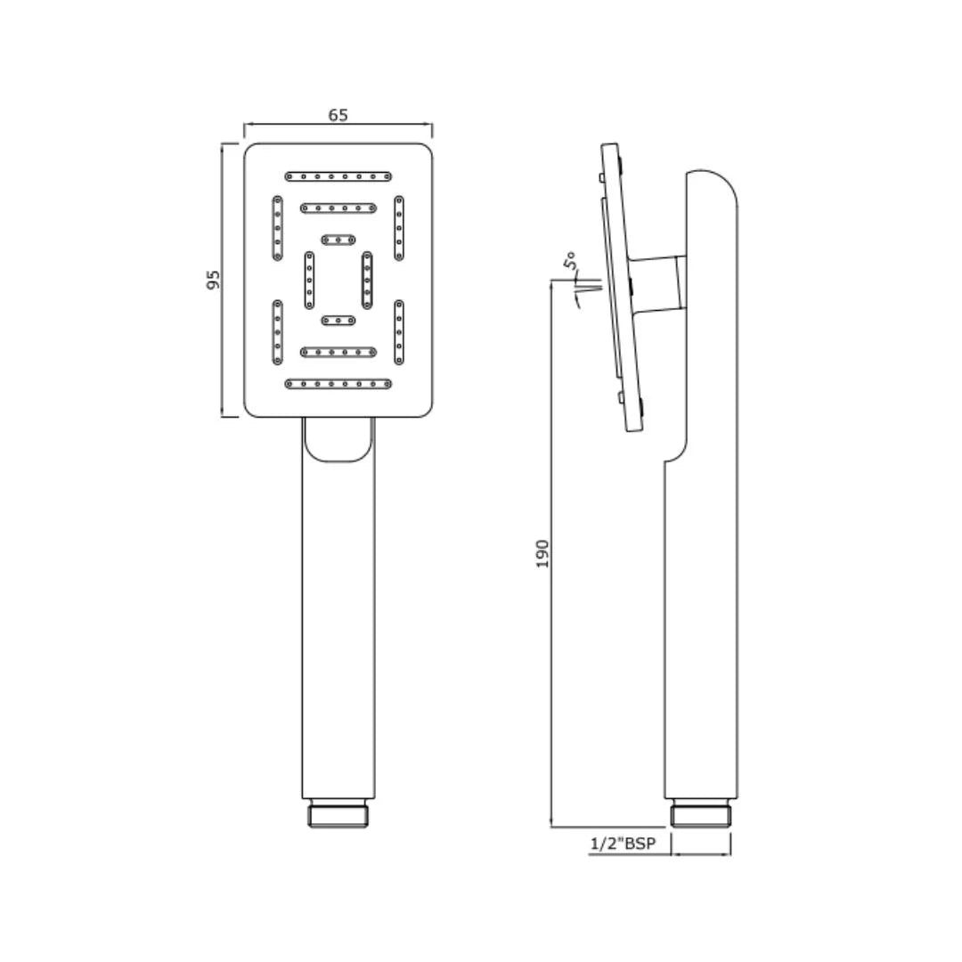 Jaquar Single Flow Hand Shower HSH-GDS-1657 - Gold Dust