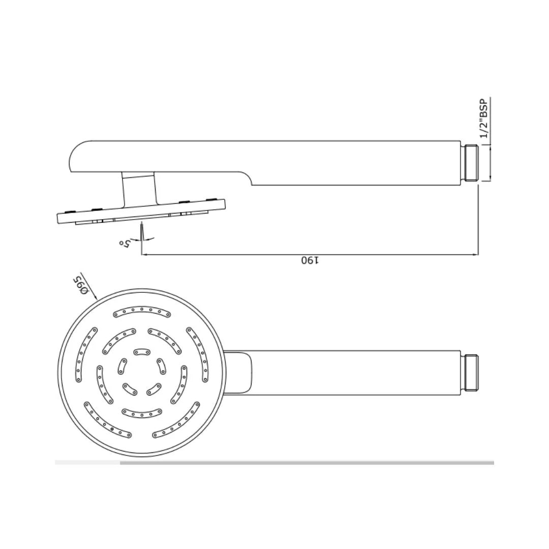 Jaquar Single Flow Hand Shower HSH-GMP-1653PD - Gold Matt PVD