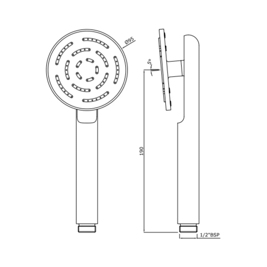 Jaquar Single Flow Hand Shower HSH-GRF-1653 - Graphite