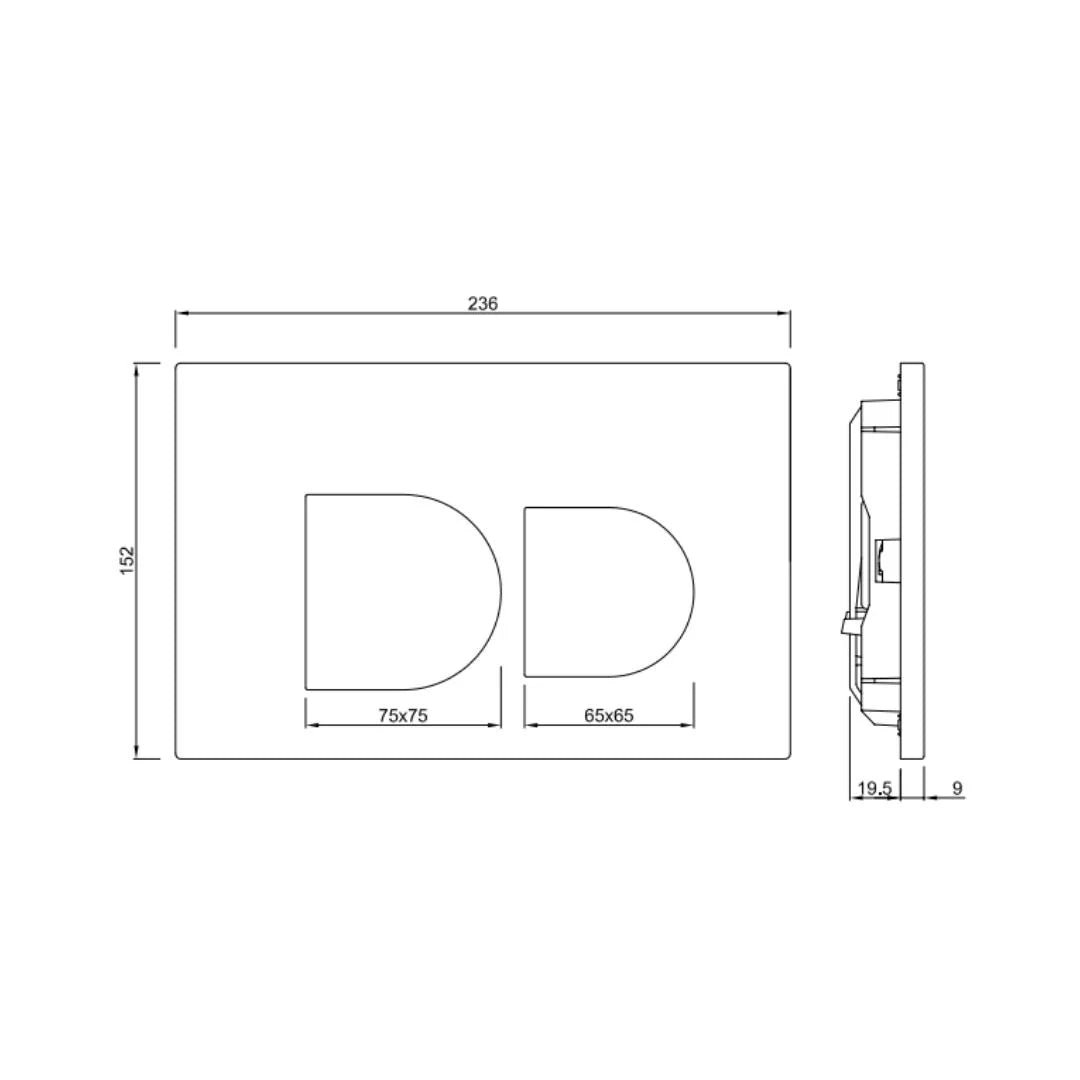 Jaquar Flush Plate D'Arc JCP-CHR-372415 - Chrome