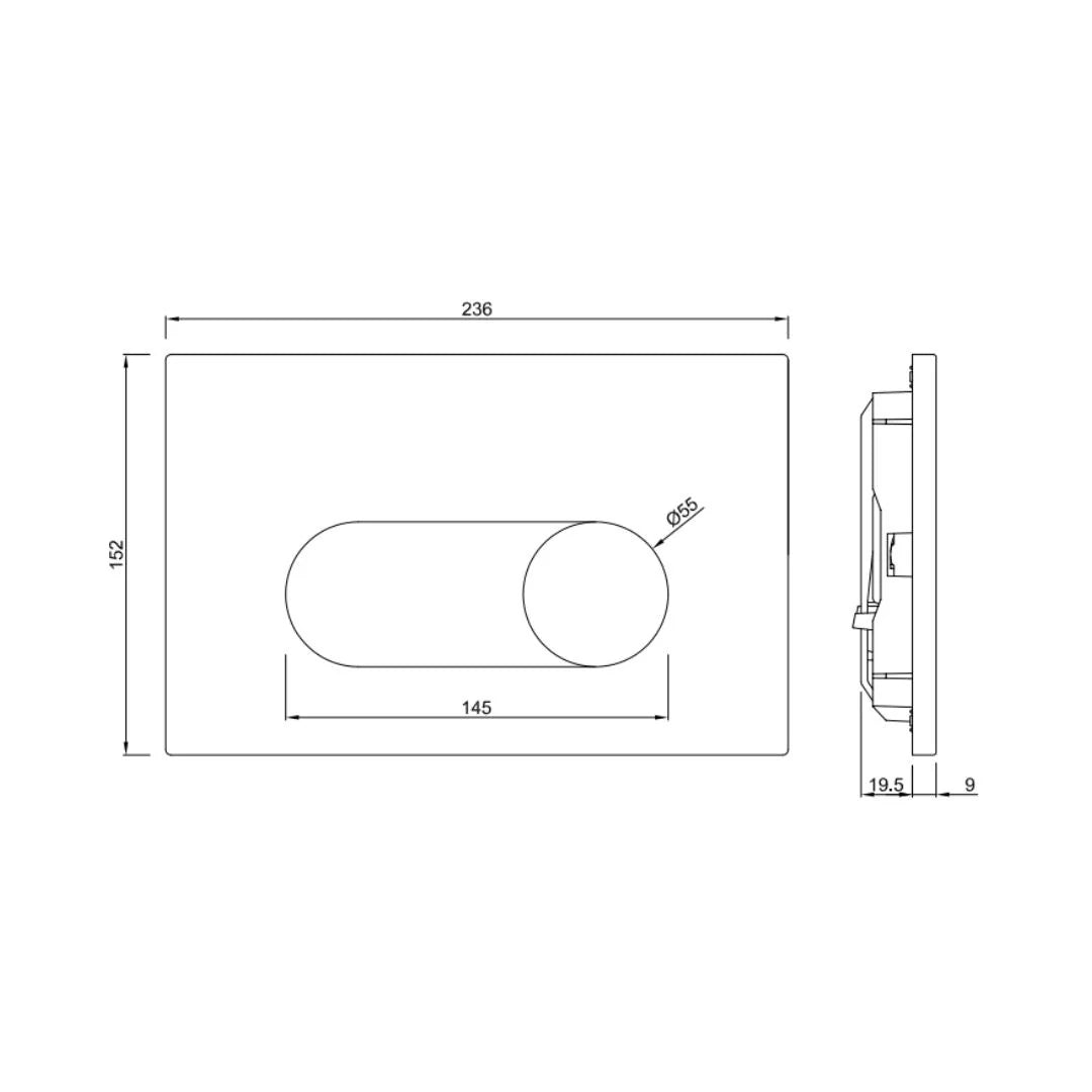 Jaquar Flush Plate Ornamix Prime JCP-SSF-102415 - Stainless Steel