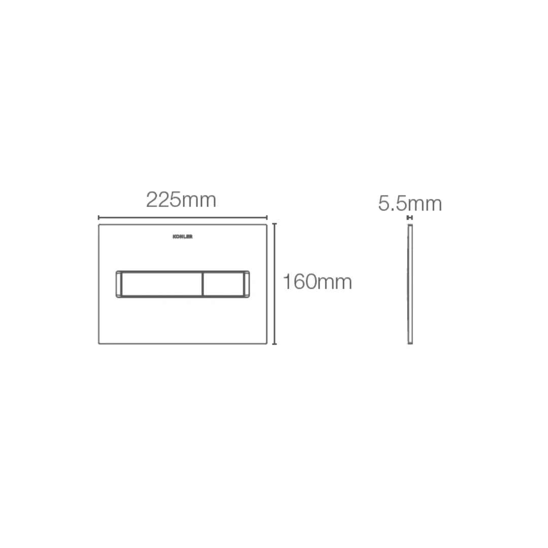 Kohler Flush Plate Graph K-20189IN-P-CP - Chrome