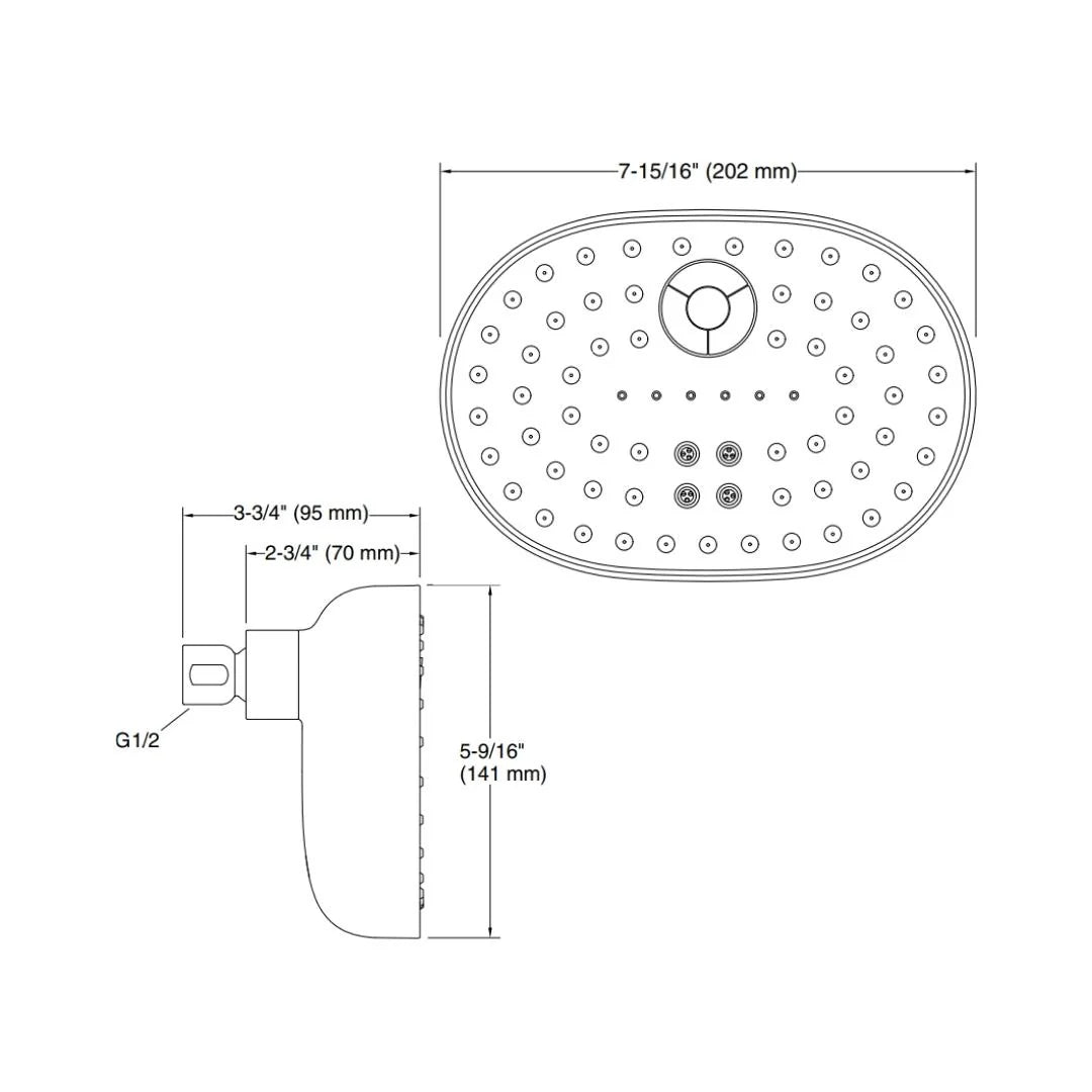 Kohler Multi Flow Overhead Shower Statement 26290IN-CP - Chrome ...