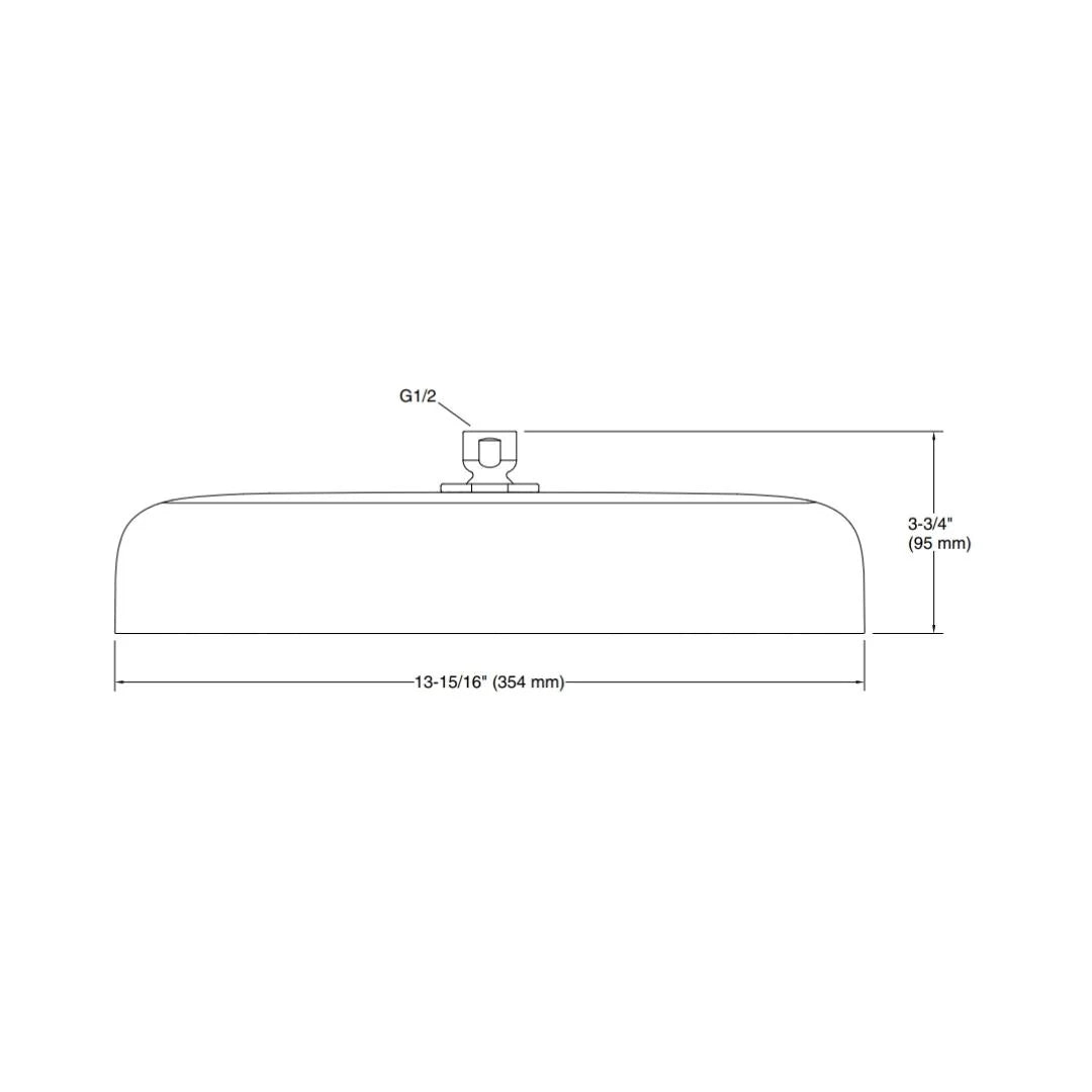 Kohler Single Flow Overhead Shower Statement 26294IN-BL - Black Matt