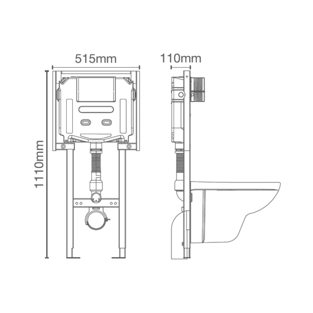 Kohler Instafit+ Nxt Gen Concealed Wall Mounted Cistern Full Frame K-26353IN-P-NA - White