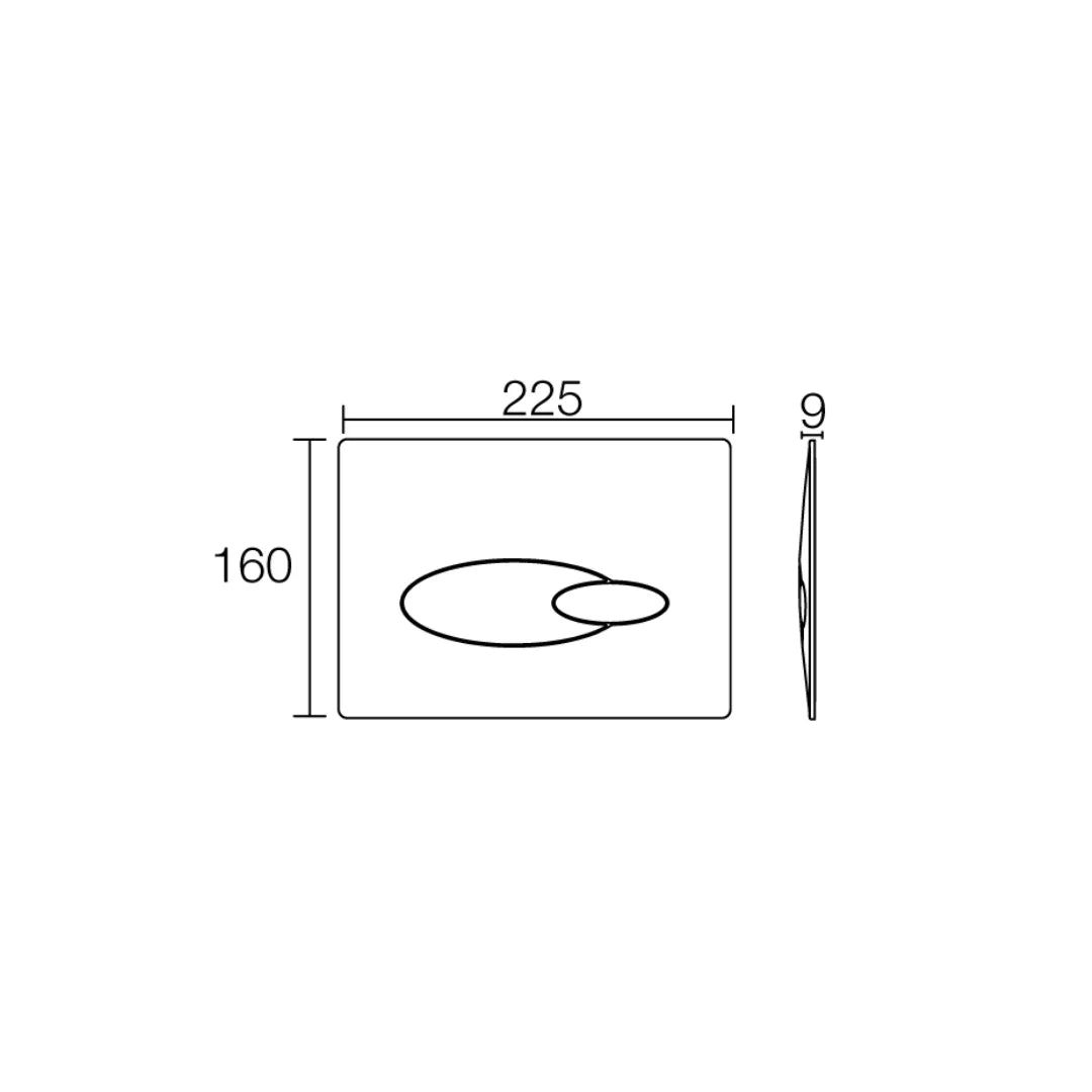 Kohler Flush Plate Droplet K-4177IN-M-CP - Chrome