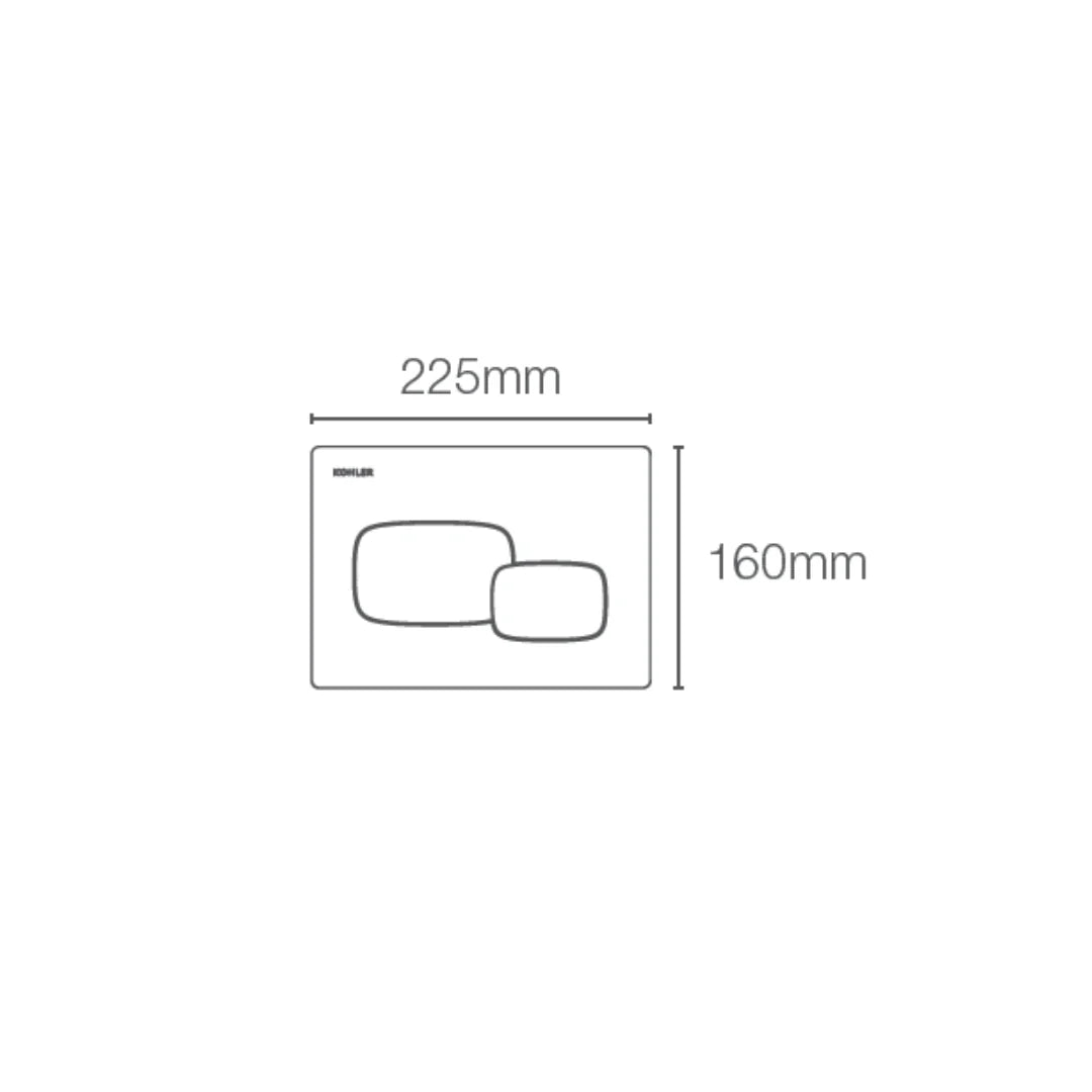 Kohler Flush Plate Pebble K-5413IN-M-CP - Chrome