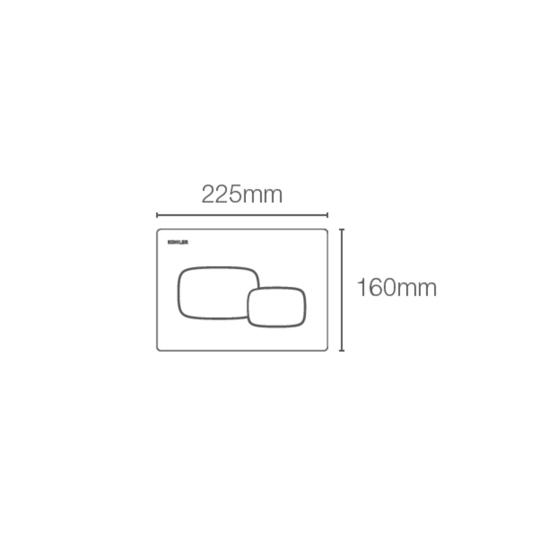 Kohler Flush Plate Pebble K-5413IN-P-CP - Chrome