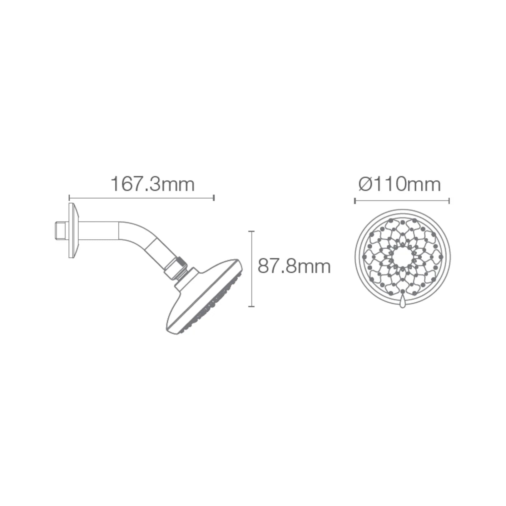 Kohler Multi Flow Overhead Shower Awaken 72425IN-CP - Chrome
