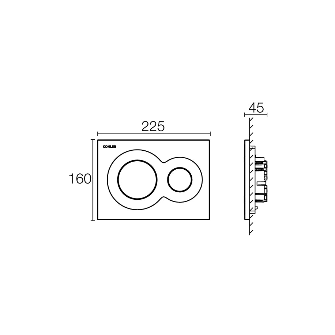 Kohler Flush Plate Lynk K-75890IN-M-AF - French Gold