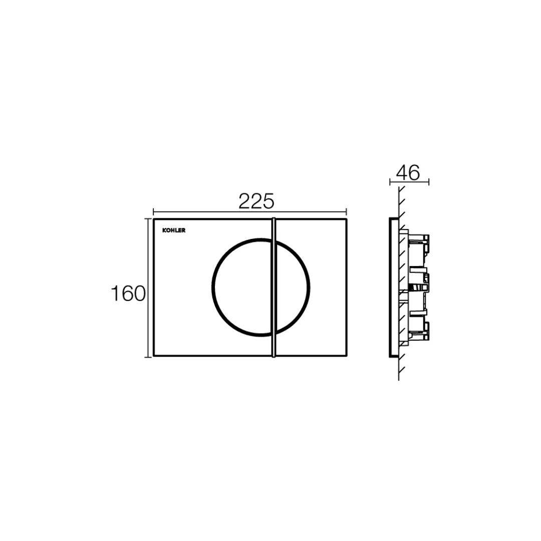 Kohler Flush Plate Note K-75891IN-M-BV - Brushed Bronze