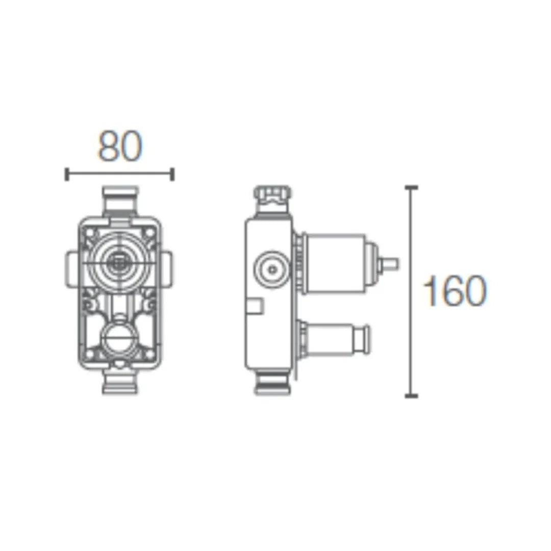 Kohler 2 Way Diverter Valve Aqua Turbo 235 882IN-AF - French Gold