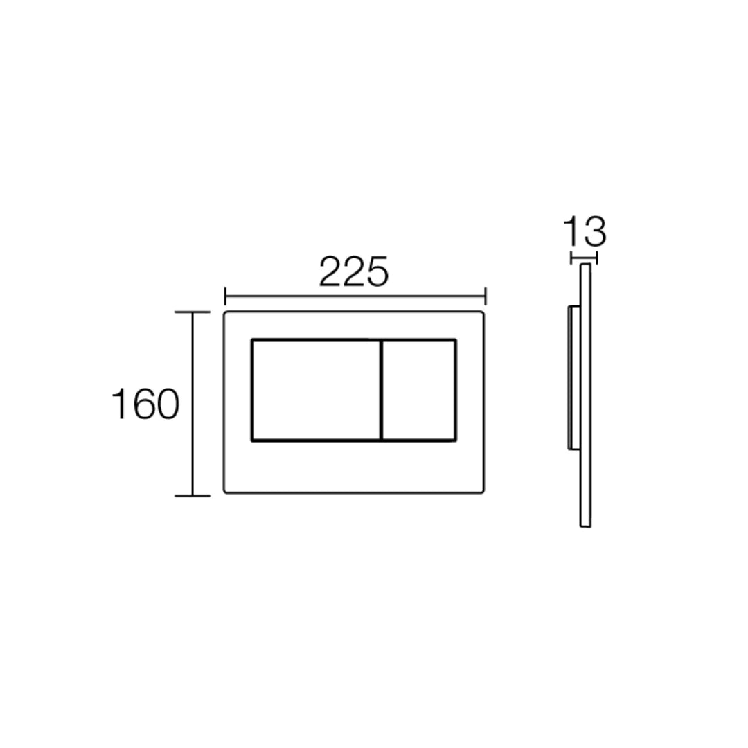 Kohler Flush Plate Bevel K-8857IN-M-CP - Chrome