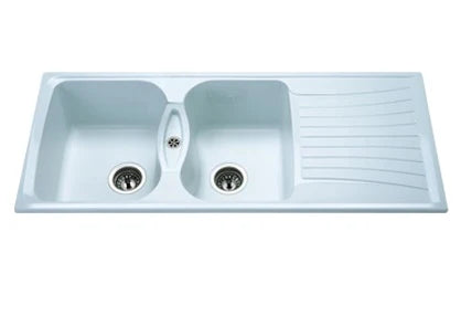 Nirali Quartz Sink Quartz Premium Range KAPPA LV 2 ( 45 x 19.5 inches ) - Black Granite