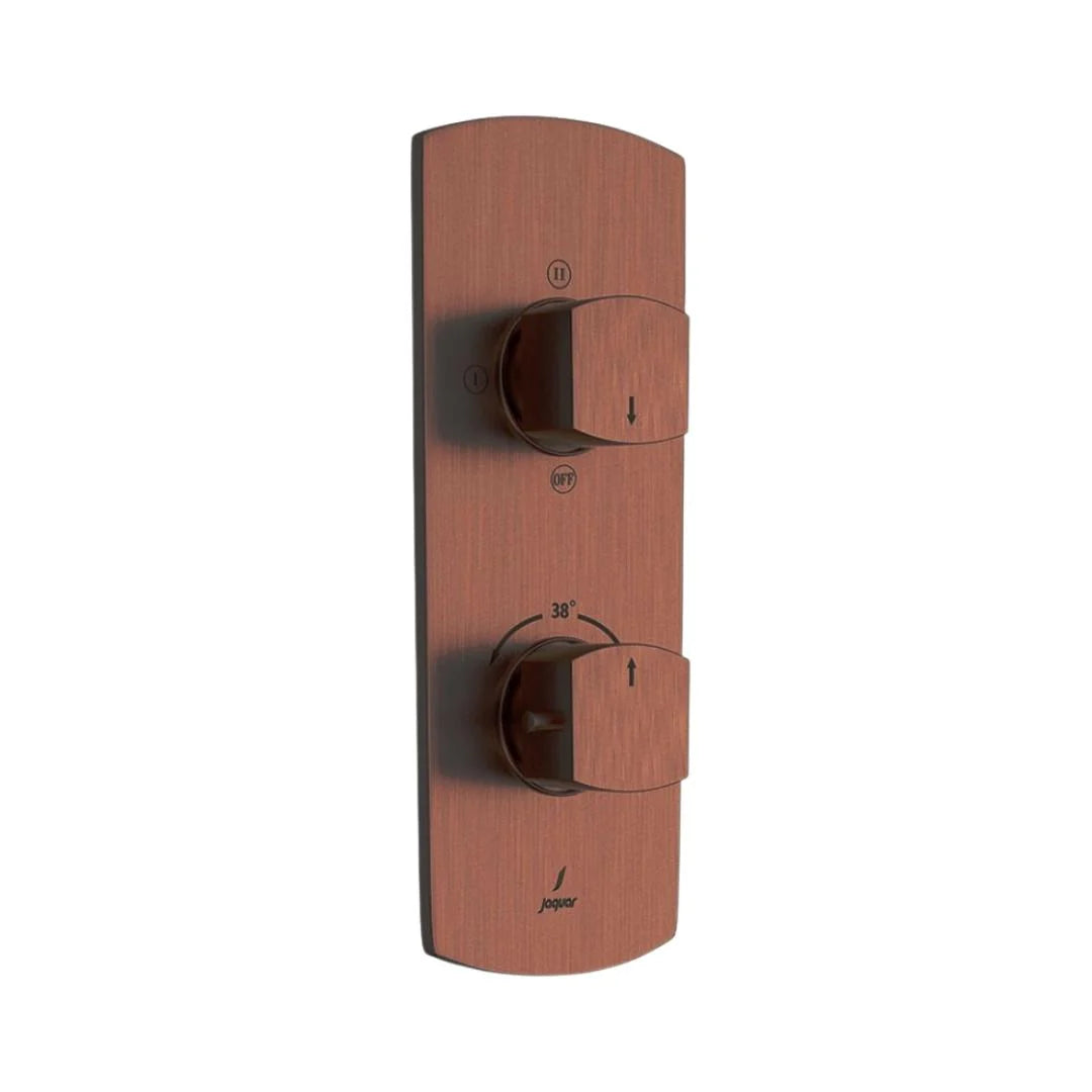 Jaquar 3 Way Thermostatic Diverter Kubix Prime KUP-ACR-35683PM Normal Flow - Antique Copper Finish