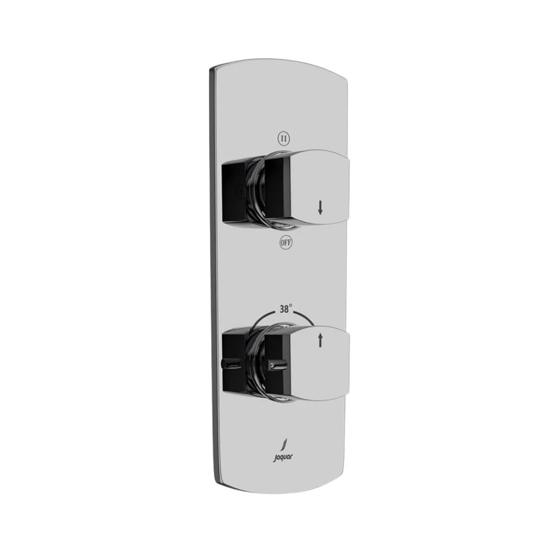 Jaquar 3 Way Thermostatic Diverter Kubix Prime KUP-BCH-35683PM Normal Flow - Black Chrome Finish