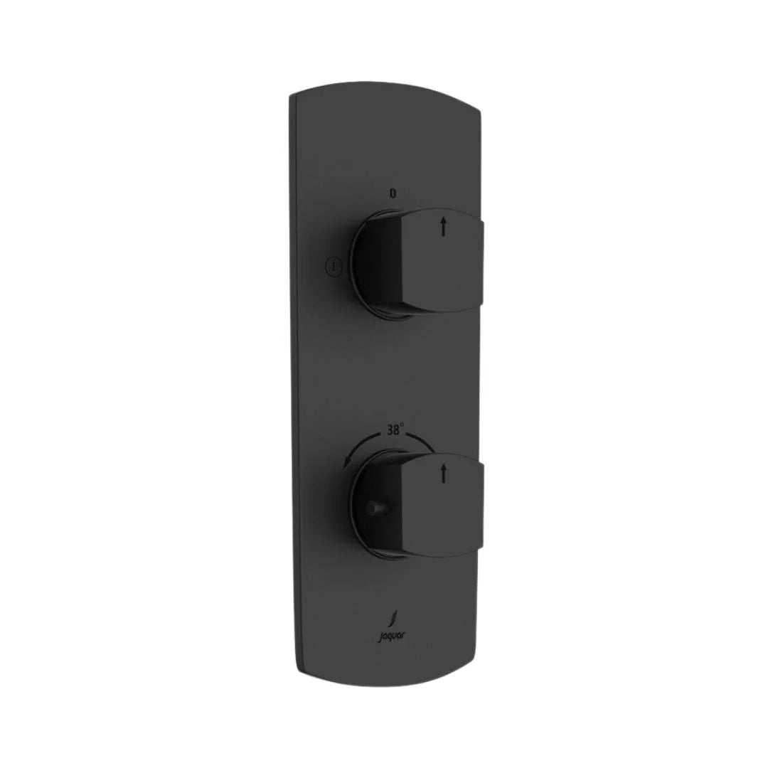 Jaquar 2 Way Thermostatic Diverter Kubix Prime KUP-BLM-35681PM Normal Flow - Black Matt Finish