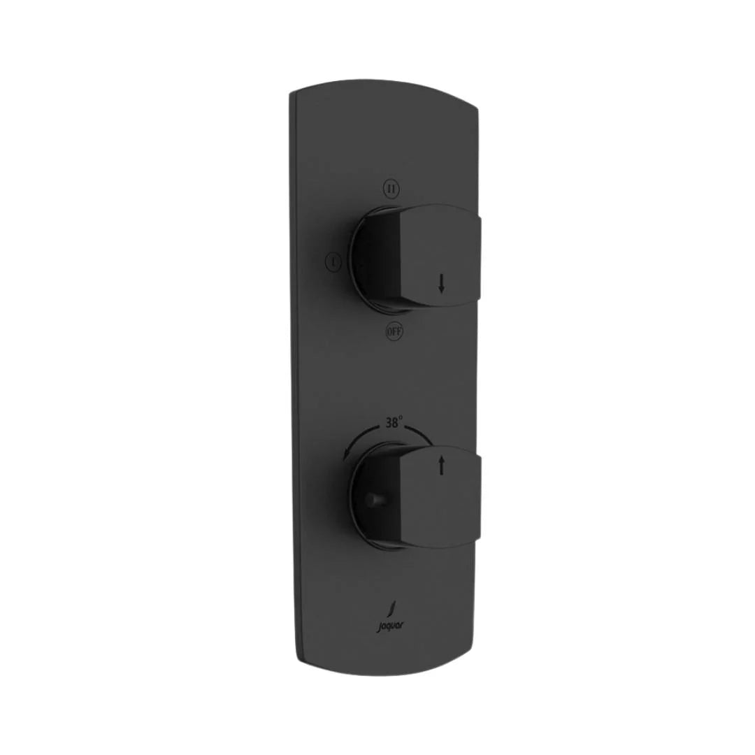Jaquar 3 Way Thermostatic Diverter Kubix Prime KUP-BLM-35683PM Normal Flow - Black Matt Finish