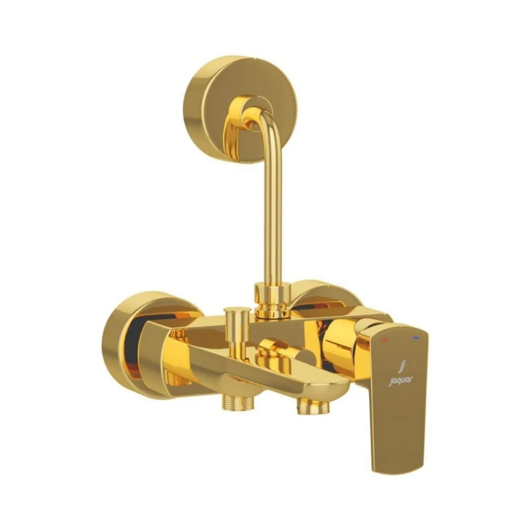 Jaquar 3 Way Wall Mixer Kubix Prime KUP-GBP-35125PM Normal Flow - Gold Bright PVD Finish