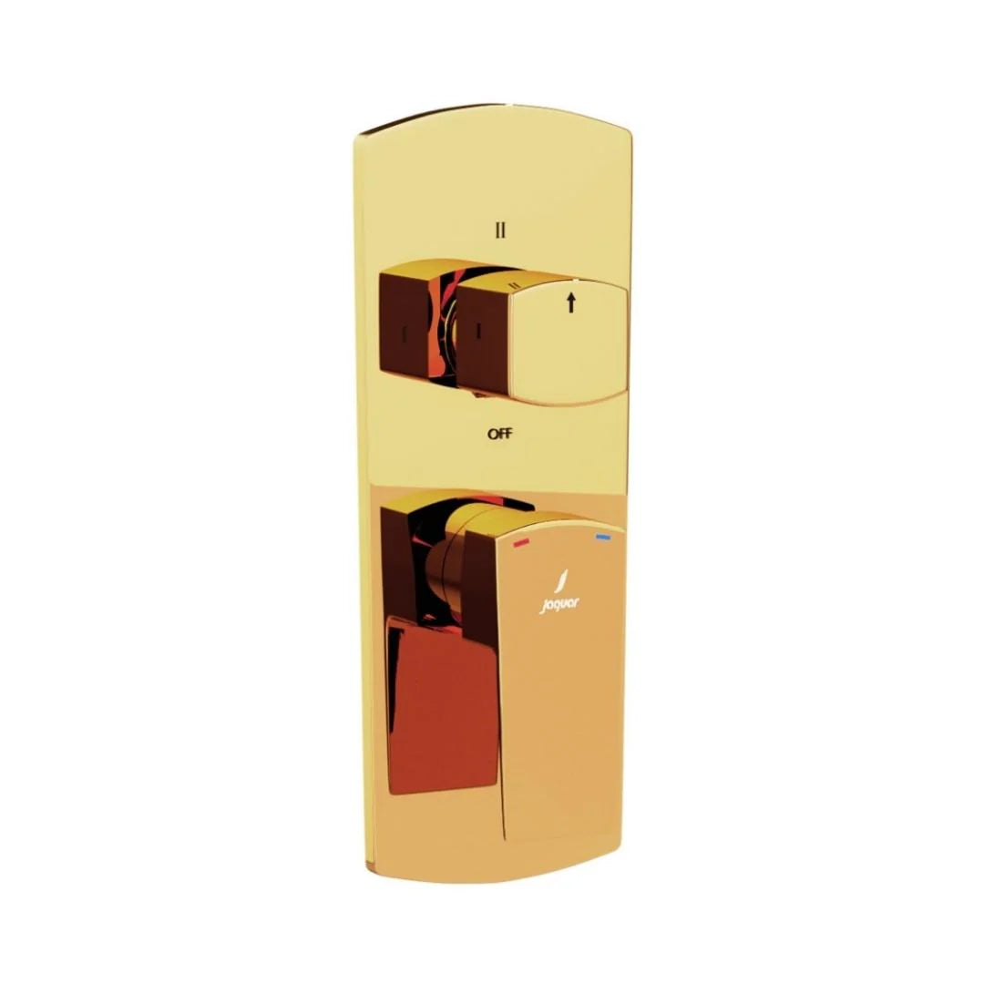 Jaquar 3 Way Diverter Kubix Prime KUP-GBP-35783NKPM Normal Flow - Gold Bright PVD Finish