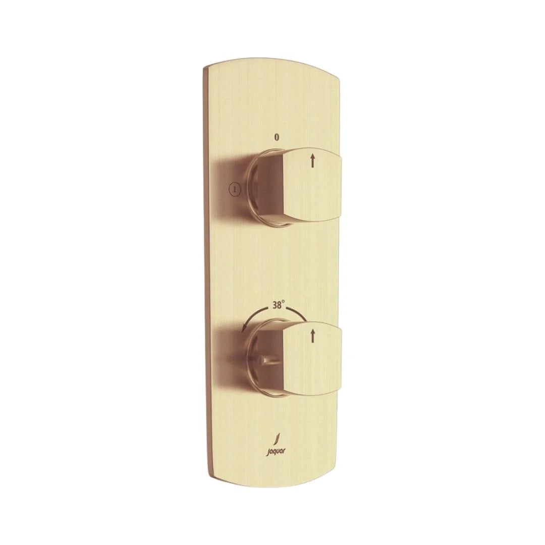 Jaquar 2 Way Thermostatic Diverter Kubix Prime KUP-GDS-35681PM Normal Flow - Gold Dust Finish