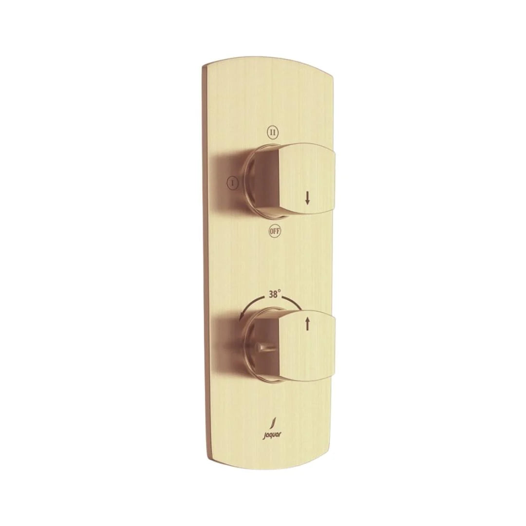 Jaquar 3 Way Thermostatic Diverter Kubix Prime KUP-GDS-35683PM Normal Flow - Gold Dust Finish