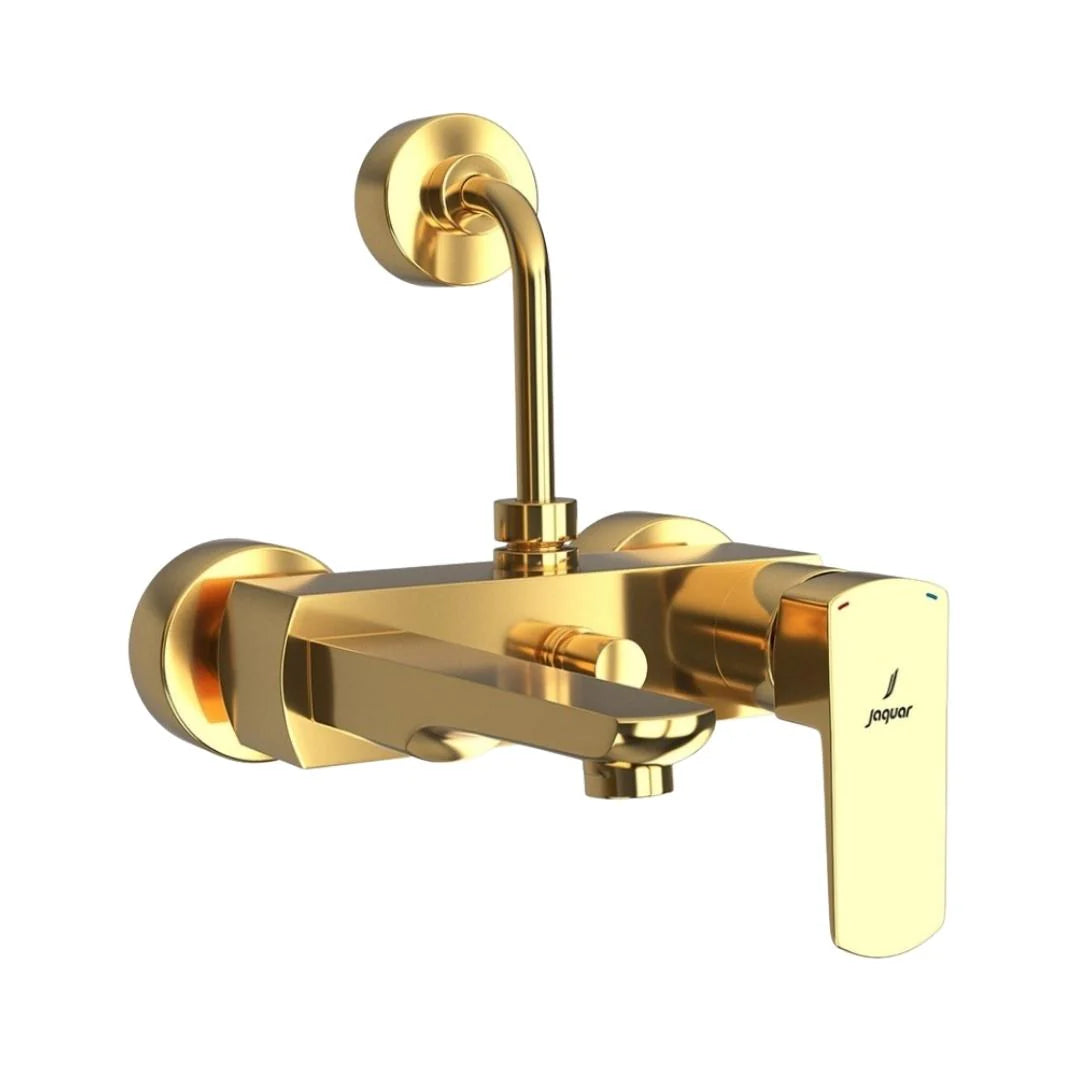Jaquar 2 Way Wall Mixer Kubix Prime KUP-GLD-35117PM Normal Flow - Full Gold Finish