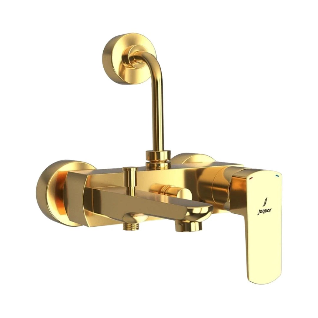 Jaquar 3 Way Wall Mixer Kubix Prime KUP-GLD-35125PM Normal Flow - Full Gold Finish
