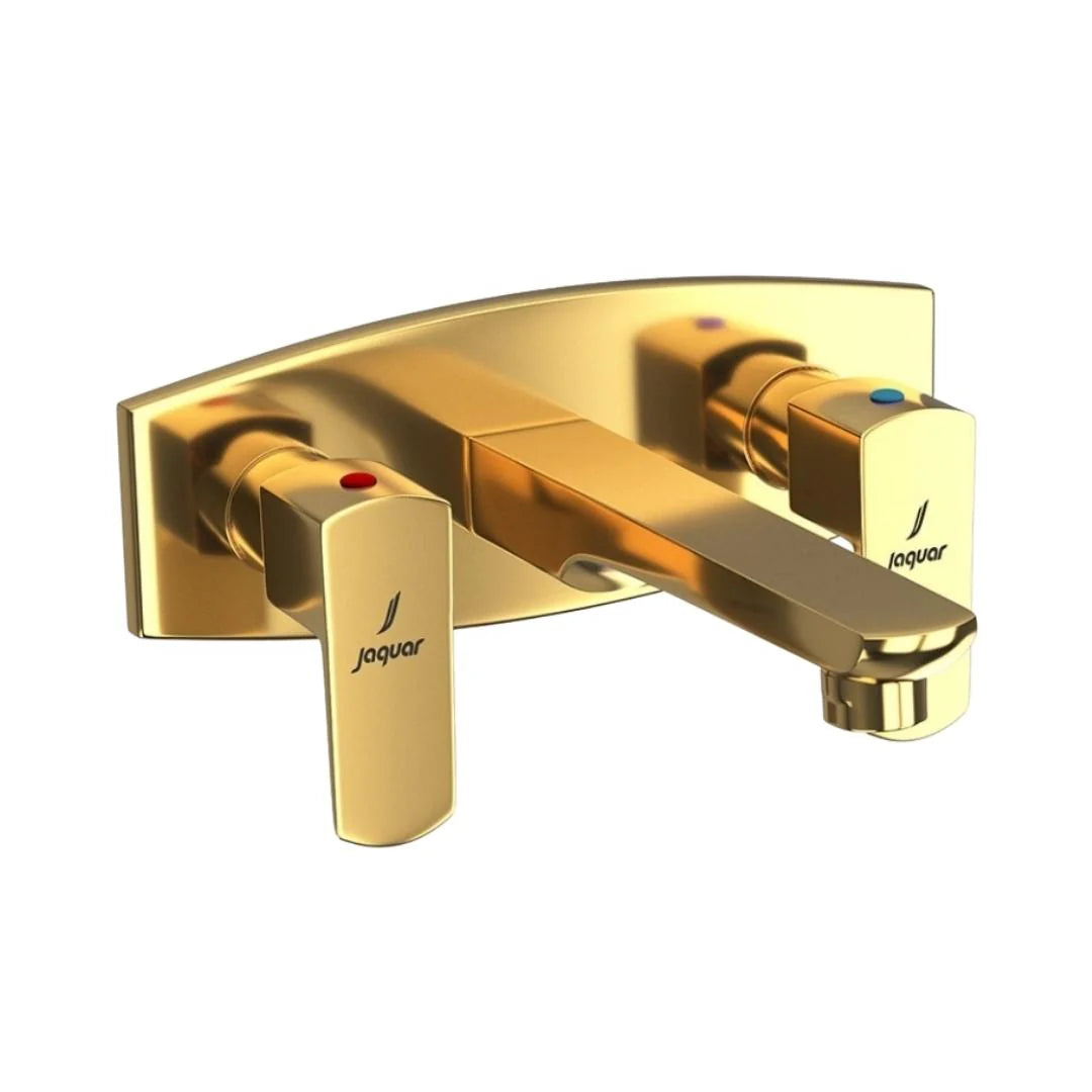 Jaquar Wall Mounted Basin Mixer Kubix Prime KUP-GLD-35433PM - Full Gold