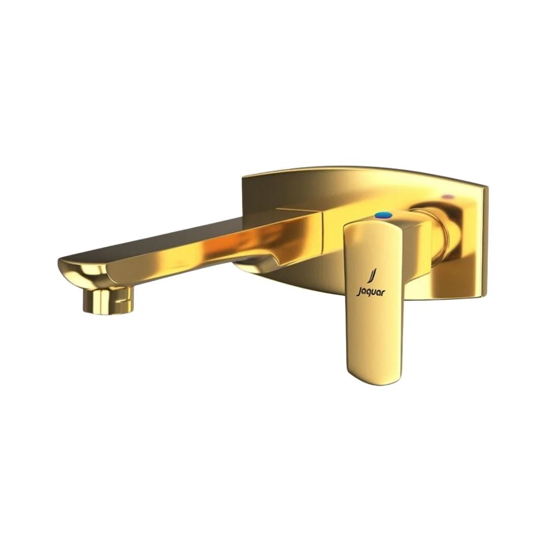 Jaquar Wall Mounted Basin Tap Kubix Prime KUP-GLD-35441KPM - Full Gold