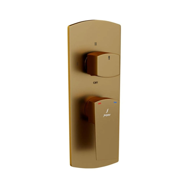Jaquar 3 Way Diverter Kubix Prime KUP-GMP-35783NKPM Normal Flow - Gold Matt PVD Finish
