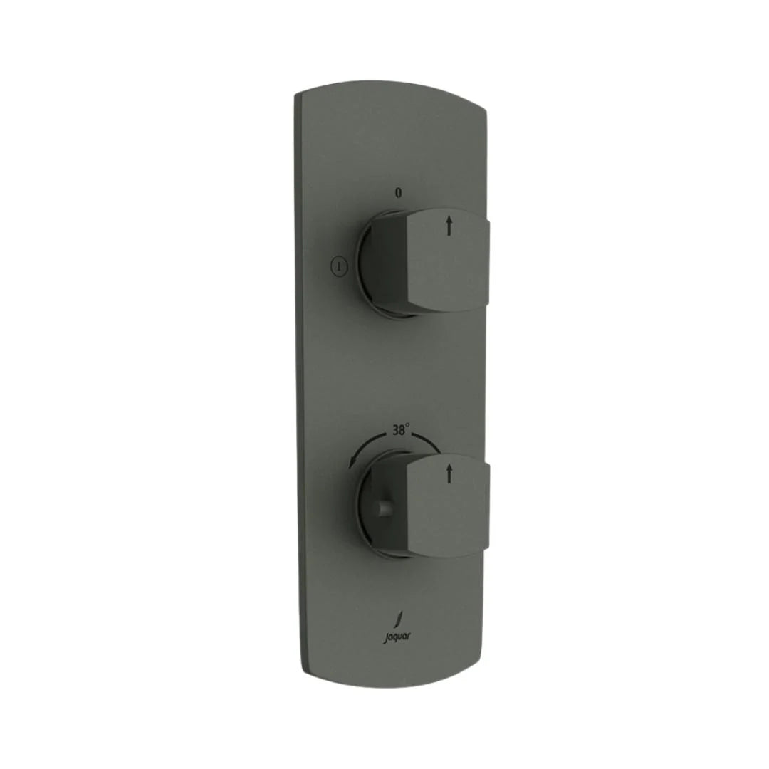 Jaquar 2 Way Thermostatic Diverter Kubix Prime KUP-GRF-35681PM Normal Flow - Graphite Finish
