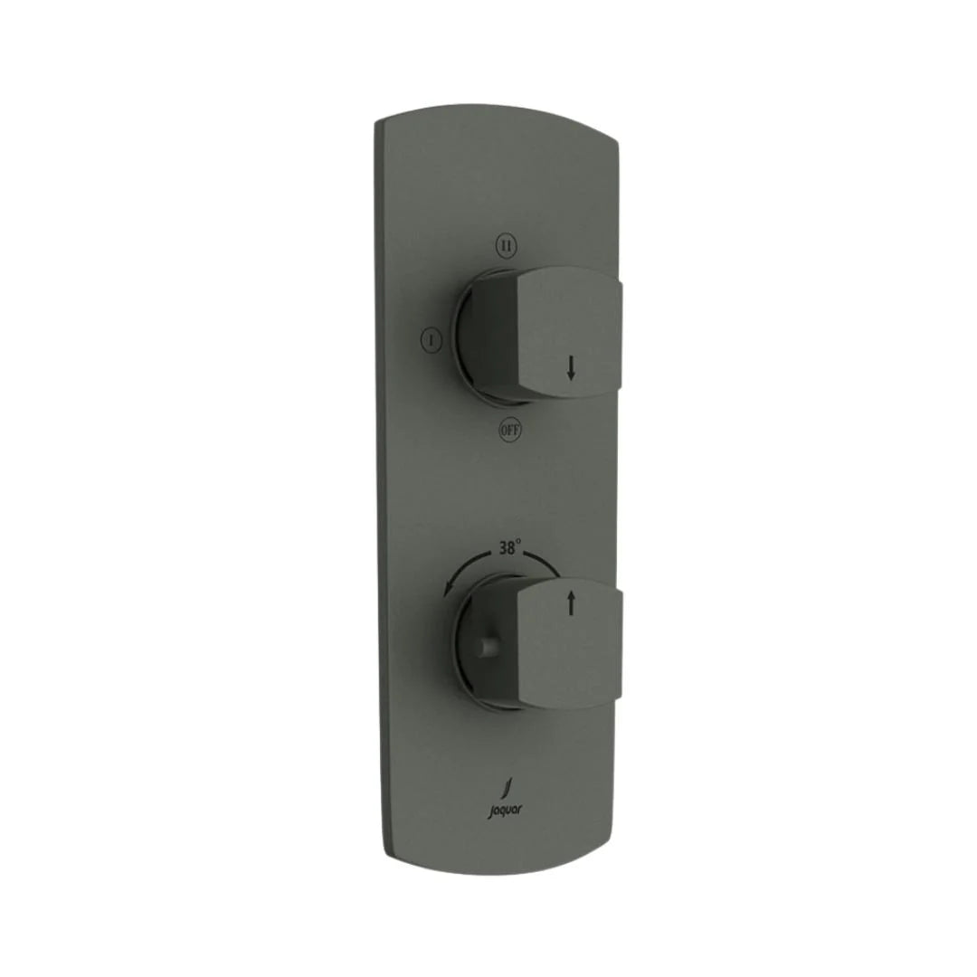 Jaquar 3 Way Thermostatic Diverter Kubix Prime KUP-GRF-35683PM Normal Flow - Graphite Finish