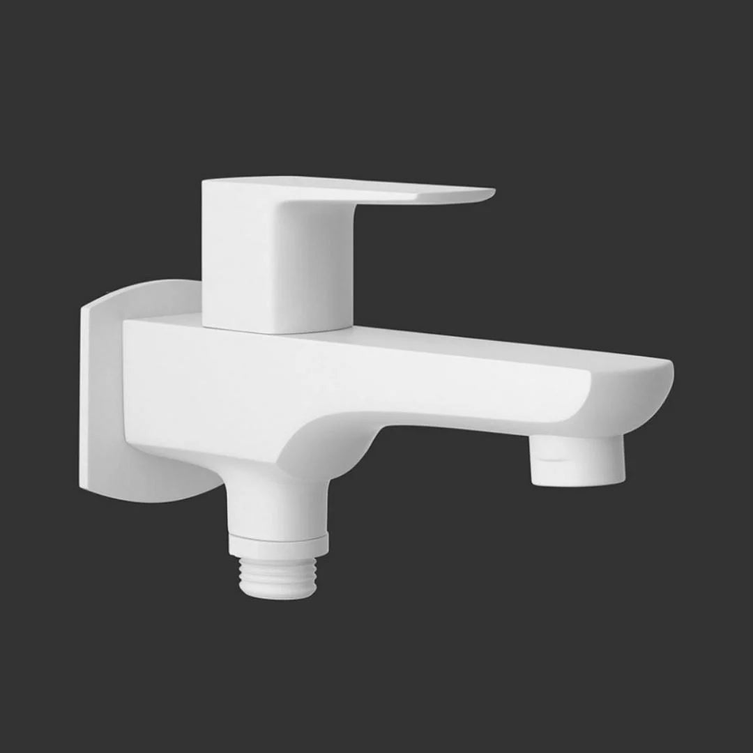 Jaquar WC Area 2 Way Bib Tap Kubix Prime KUP-WHM-35041PM - White Matt