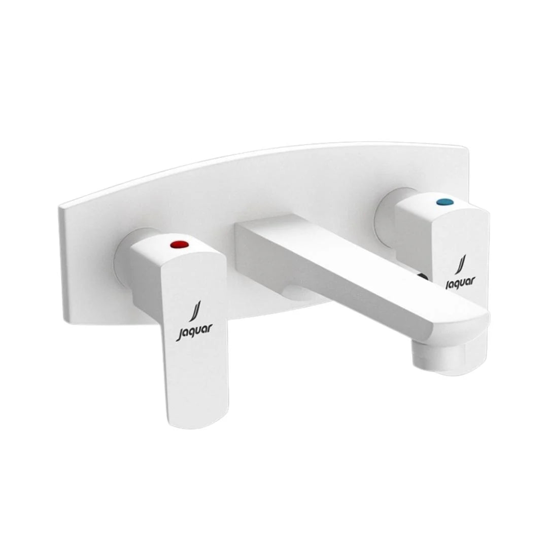 Jaquar Wall Mounted Basin Mixer Kubix Prime KUP-WHM-35433PM - White Matt