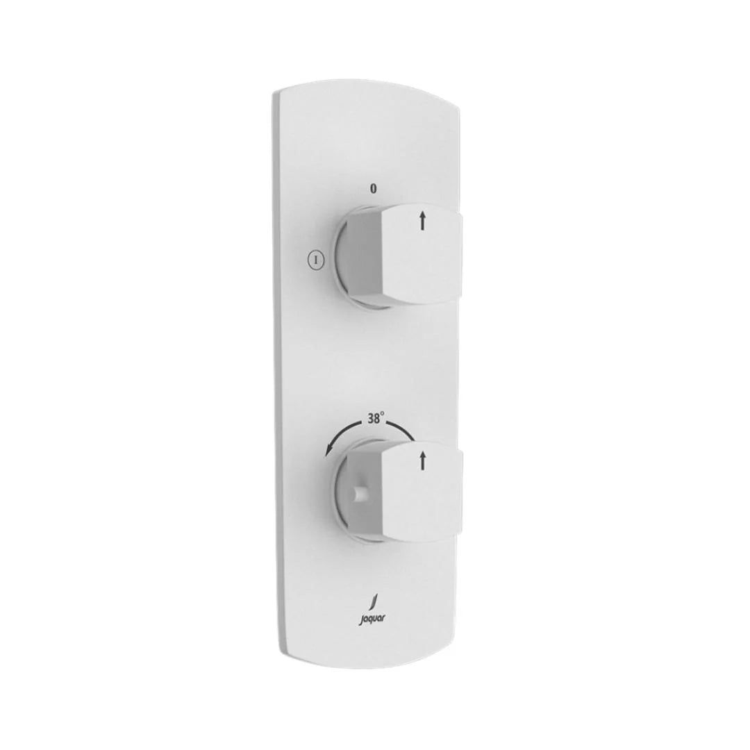Jaquar 2 Way Thermostatic Diverter Kubix Prime KUP-WHM-35681PM Normal Flow - White Matt Finish