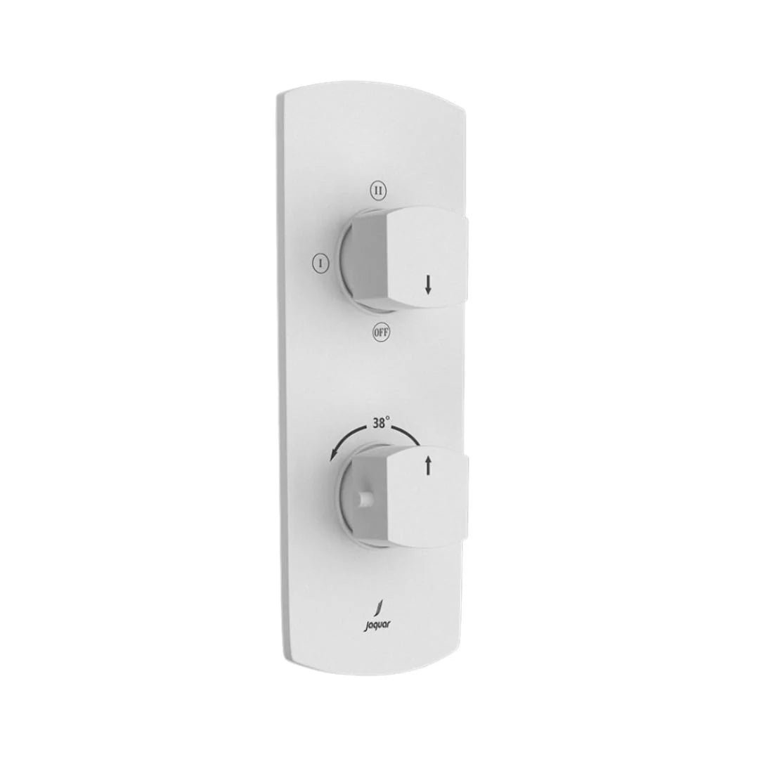 Jaquar 3 Way Thermostatic Diverter Kubix Prime KUP-WHM-35683PM Normal Flow - White Matt Finish