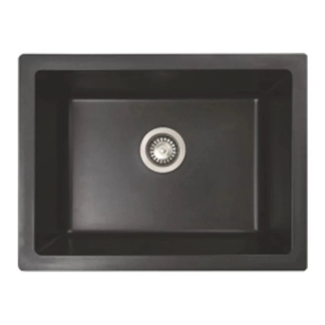 Nirali Quartz Sink Quartz Elite Range LIVIA LARGE ( 24 x 18 inches ) - Granite Light Grey