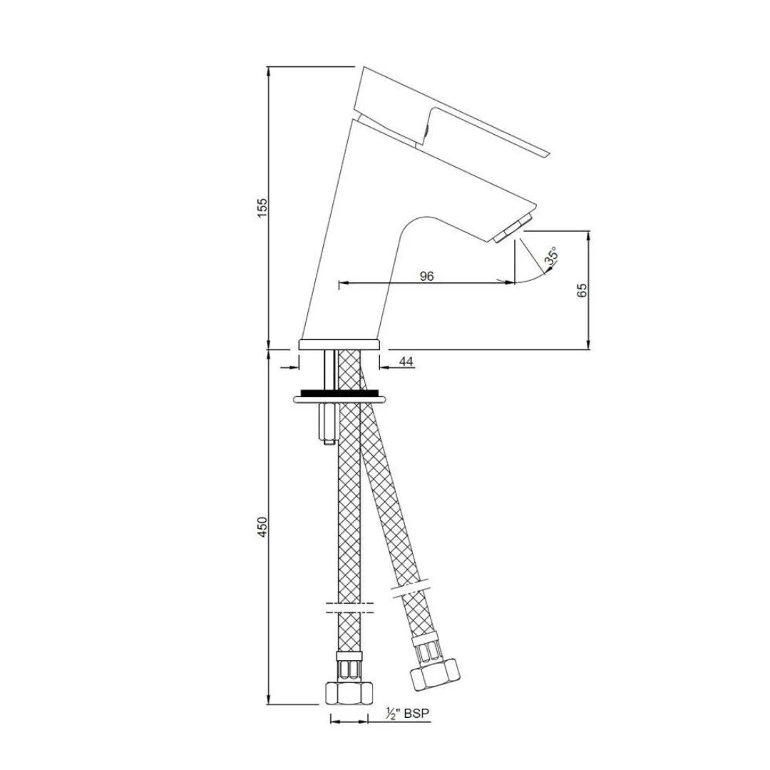 Jaquar Table Mounted Regular Basin Mixer Lyric LYR-CHR-38001B - Chrome