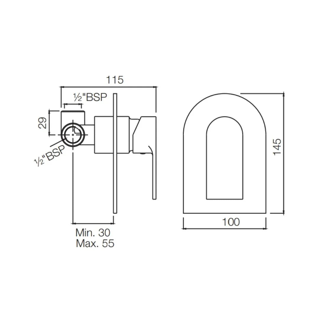 Jaquar 1 Way Diverter Lyric LYR-CHR-38227K Normal Flow - Chrome Finish
