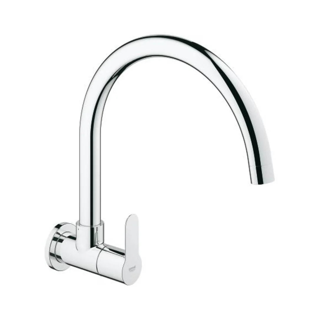 Grohe Wall Mounted Regular Kitchen Sink Tap Bauedge M31228000 with Swinging Spout in Chrome Finish